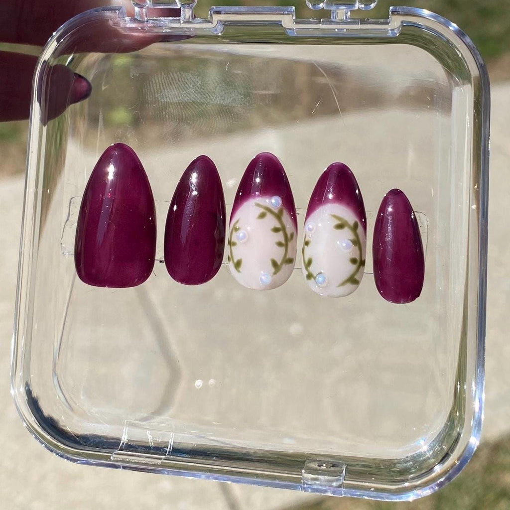 press on nails - fairycore garden