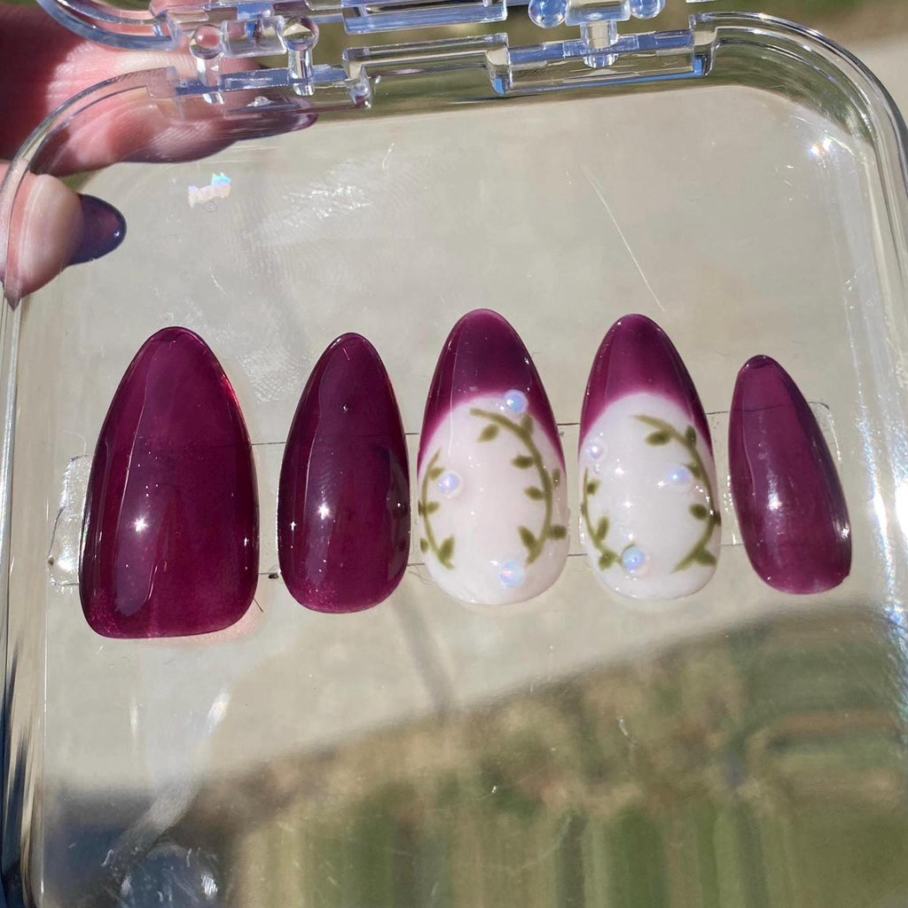 press on nails - fairycore garden
