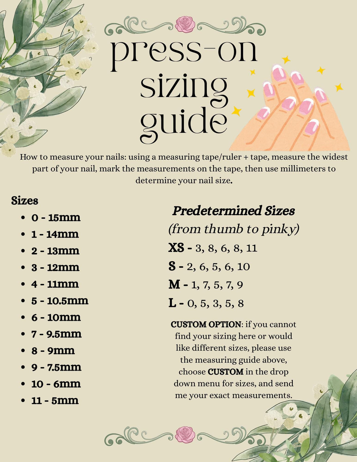 press on nails - starz & flowerz