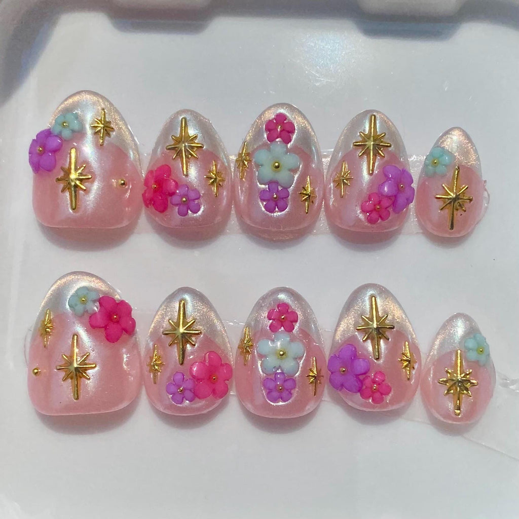 press on nails - starz & flowerz