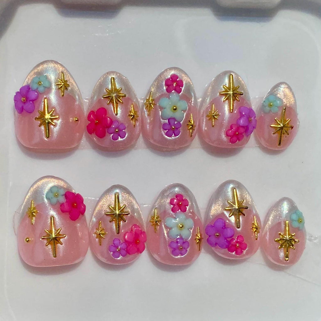 press on nails - starz & flowerz